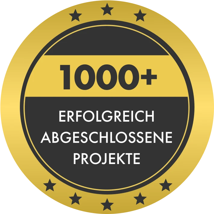 Siegel - über 1000 erfolgreich abgeschlossene Projekte